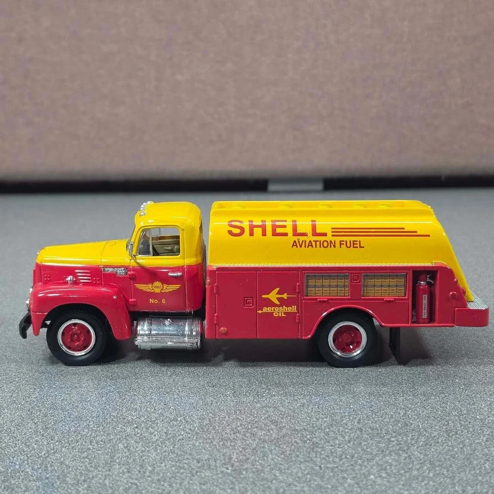Shell Aviation Fuel Truck & Plane Diecast Set Yellow Red Excellent